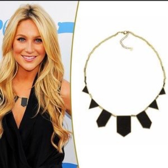 House of Harlow 1960 Taupe Station Necklace 14K GP - Picture 3 of 8